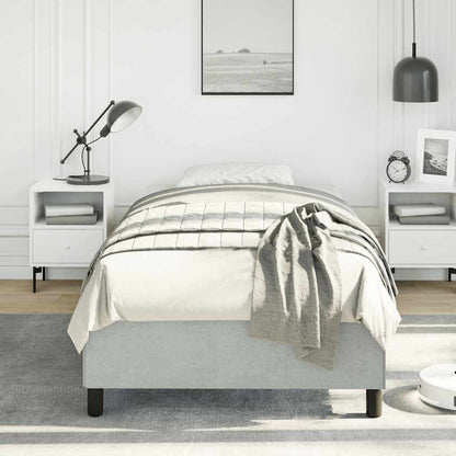 Struttura letto senza Materasso Grigio Chiaro 100x190 cm singolo Velluto | homemem39