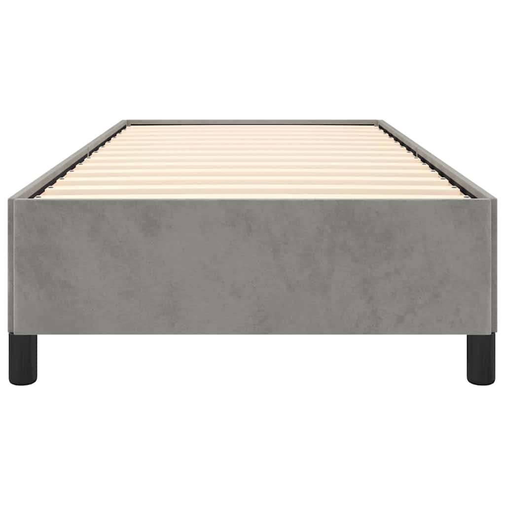 Struttura letto senza Materasso Grigio Chiaro 100x190 cm singolo Velluto | homemem39
