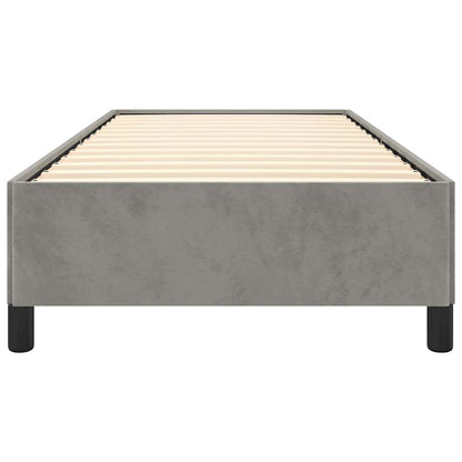 Struttura letto senza Materasso Grigio Chiaro 100x190 cm singolo Velluto | homemem39