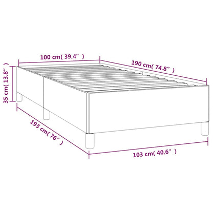 Struttura letto senza Materasso Grigio Chiaro 100x190 cm singolo Velluto | homemem39
