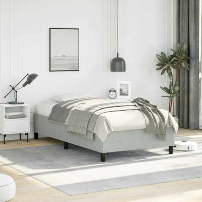 Struttura letto senza Materasso Grigio Chiaro 100x190 cm singolo Velluto | homemem39