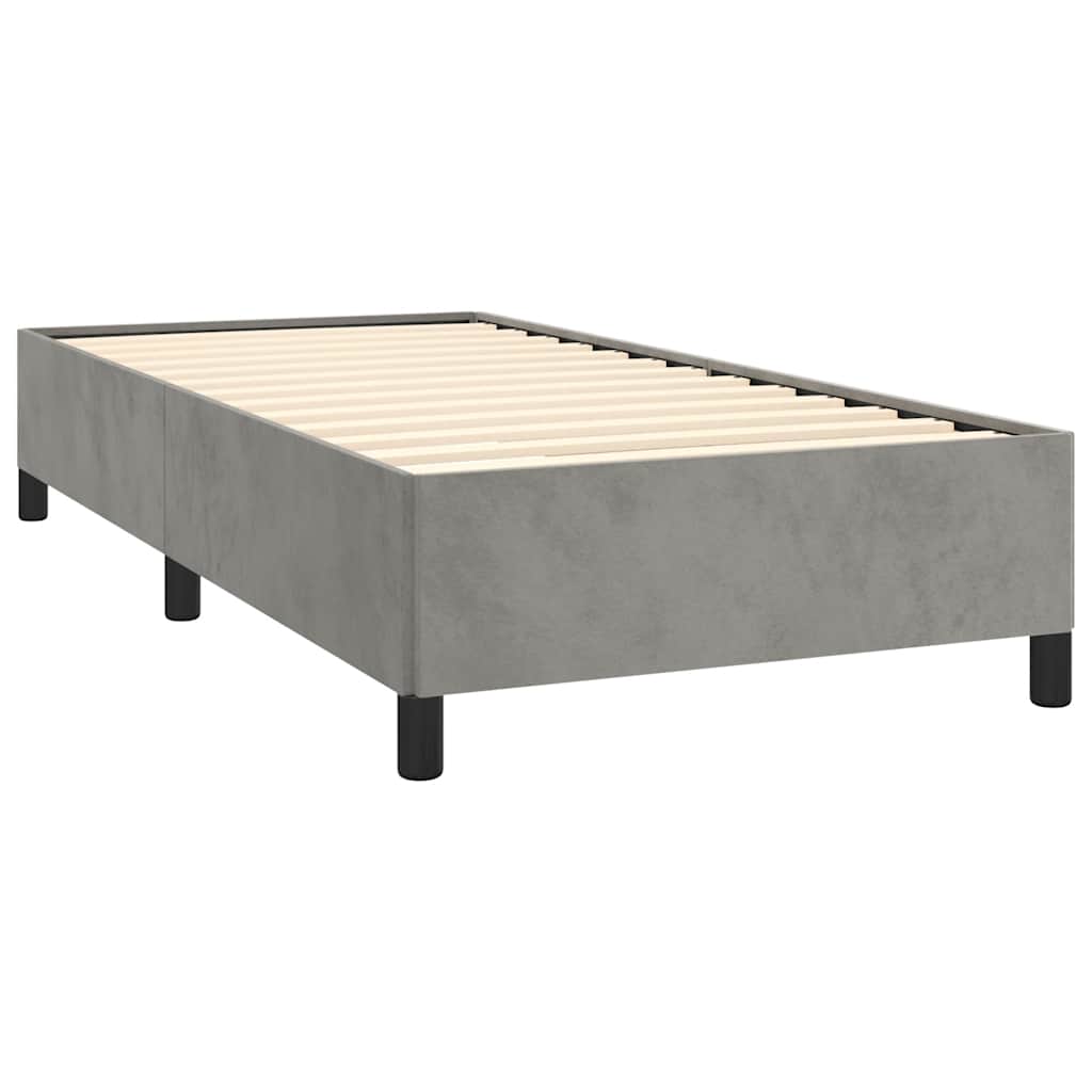 Struttura letto senza Materasso Grigio Chiaro 100x203 cm singolo XL Velluto | homemem39