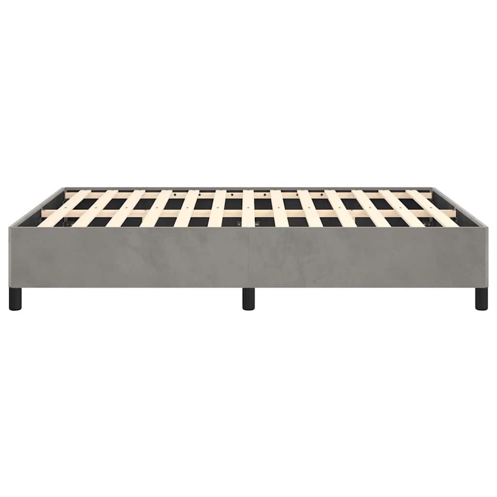 Struttura letto senza Materasso Grigio Chiaro 137x190 cm Velluto integrale | homemem39