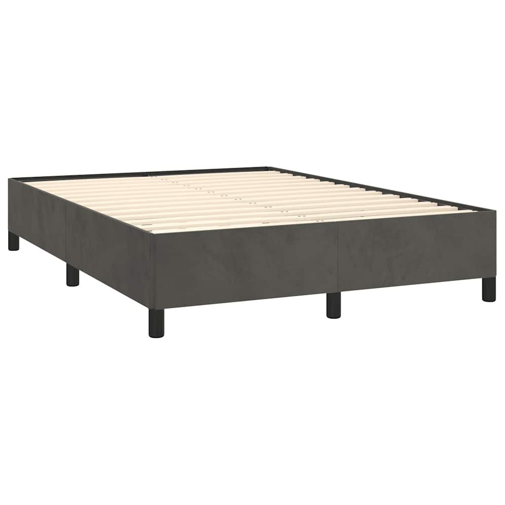 Struttura letto senza Materasso Grigio Scuro 137x190 cm Velluto | homemem39