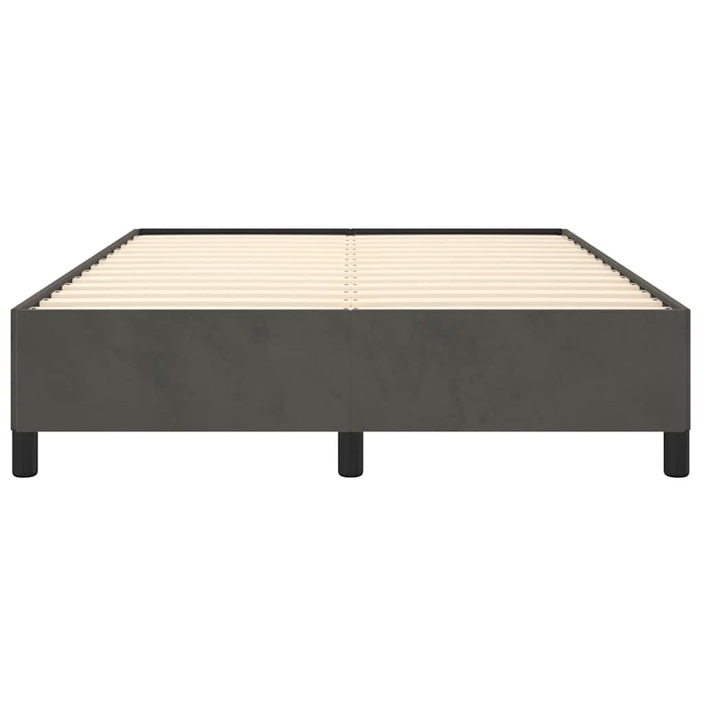 Struttura letto senza Materasso Grigio Scuro 137x190 cm Velluto | homemem39