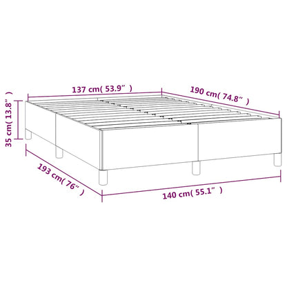 Struttura letto senza Materasso Grigio Scuro 137x190 cm Velluto | homemem39