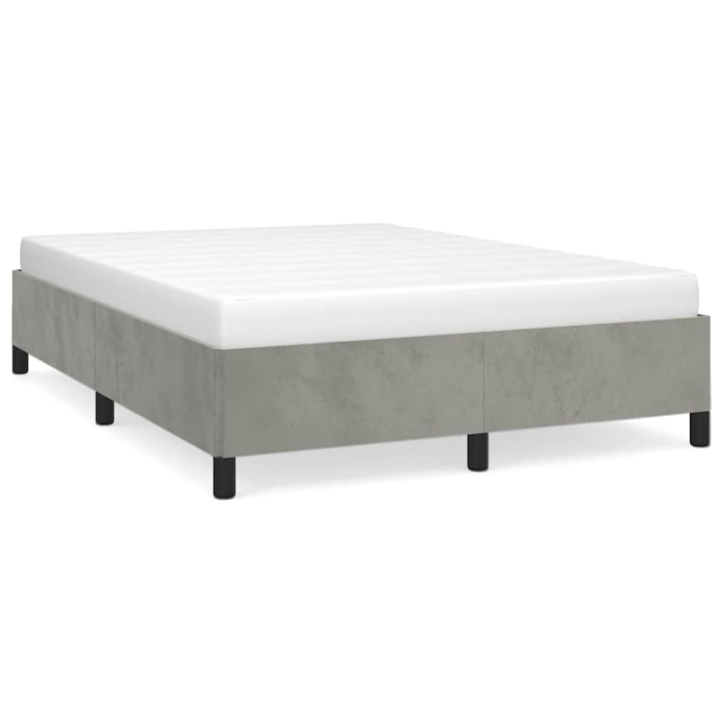Struttura letto senza Materasso Grigio Chiaro 152x203 cm matrimoniale Velluto | homemem39