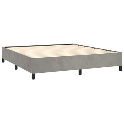 Struttura letto senza Materasso Grigio Chiaro 152x203 cm matrimoniale Velluto | homemem39
