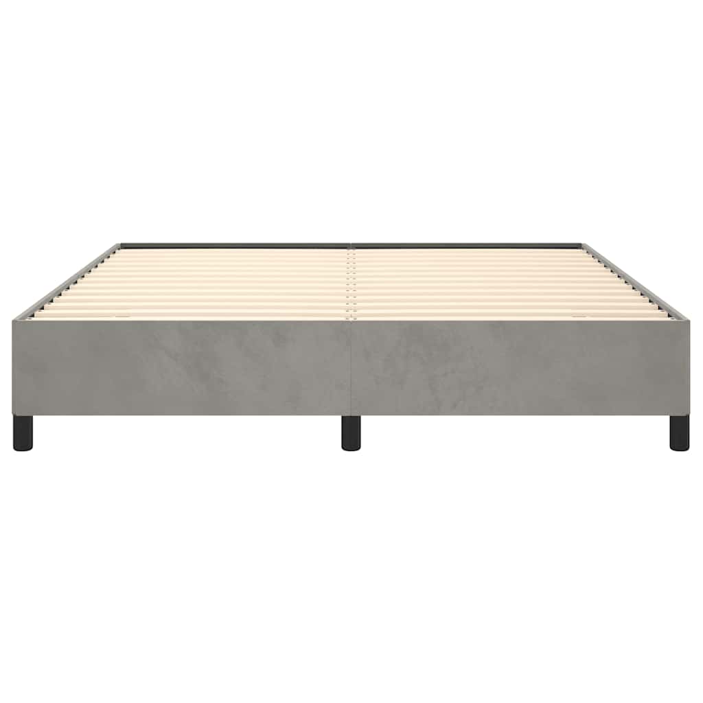 Struttura letto senza Materasso Grigio Chiaro 152x203 cm matrimoniale Velluto | homemem39
