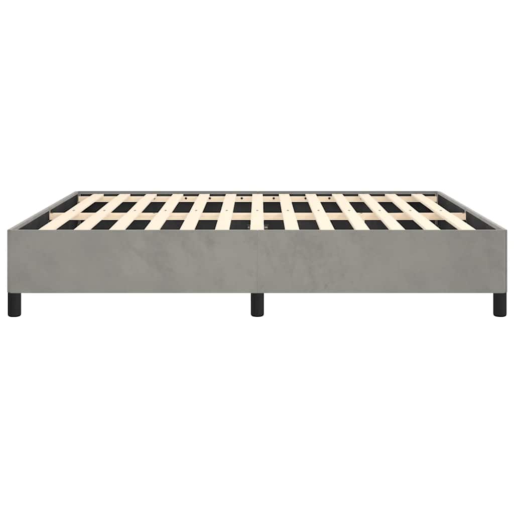Struttura letto senza Materasso Grigio Chiaro 152x203 cm matrimoniale Velluto | homemem39