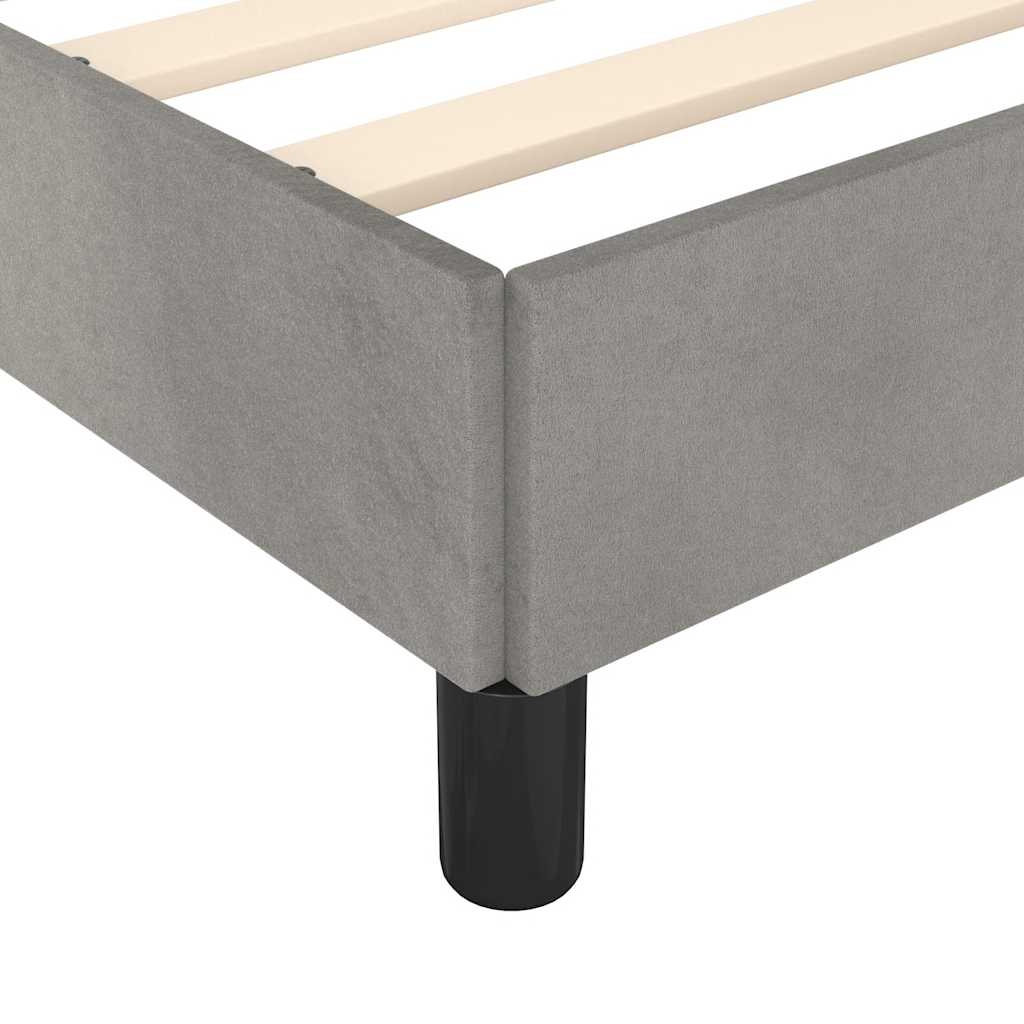 Struttura letto senza Materasso Grigio Chiaro 152x203 cm matrimoniale Velluto | homemem39