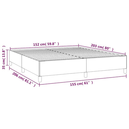 Struttura letto senza Materasso Grigio Chiaro 152x203 cm matrimoniale Velluto | homemem39