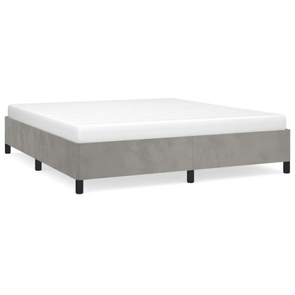 Struttura letto senza Materasso Grigio Chiaro 193x203 cm matrimoniale Velluto | homemem39