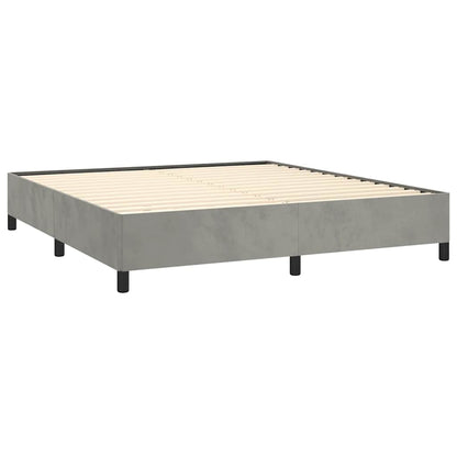 Struttura letto senza Materasso Grigio Chiaro 193x203 cm matrimoniale Velluto | homemem39