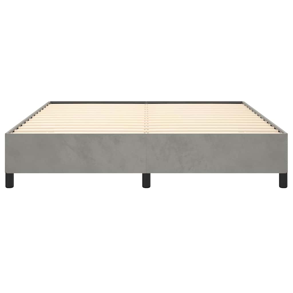 Struttura letto senza Materasso Grigio Chiaro 193x203 cm matrimoniale Velluto | homemem39