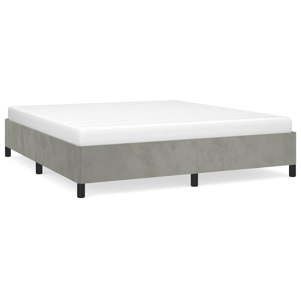 Struttura letto senza Materasso Grigio Chiaro California King Velluto | homemem39