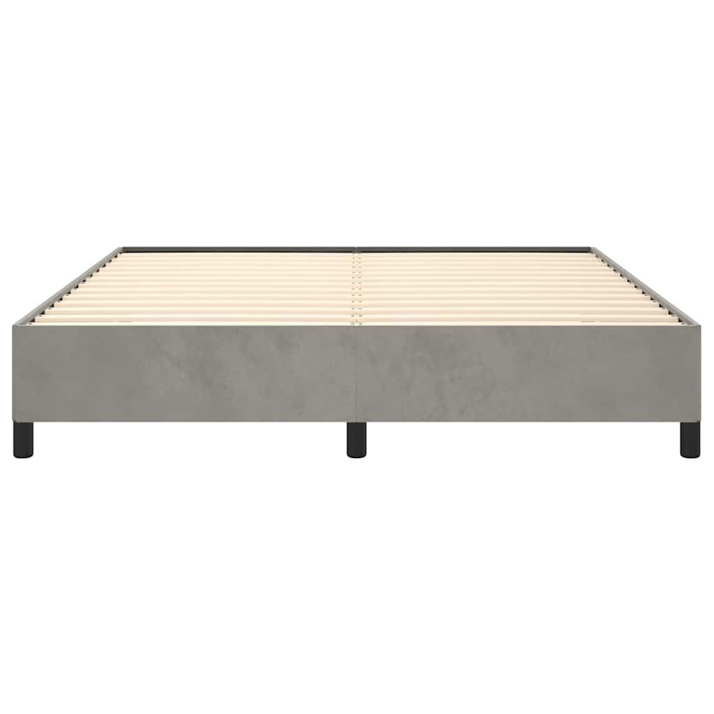 Struttura letto senza Materasso Grigio Chiaro California King Velluto | homemem39