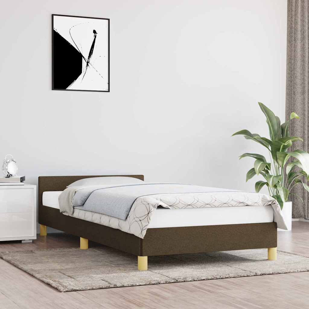 Giroletto senza Materasso Marrone Scuro 80x200 cm Tessuto | homemem39
