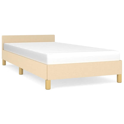 Giroletto con Testiera senza Materasso Crema 80x200 cm Tessuto | homemem39
