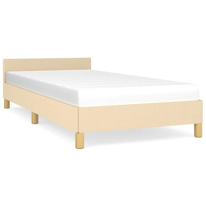 Giroletto con Testiera senza Materasso Crema 80x200 cm Tessuto