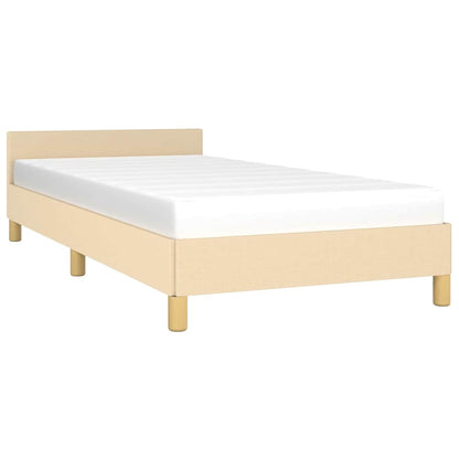 Giroletto con Testiera senza Materasso Crema 80x200 cm Tessuto