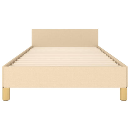 Giroletto con Testiera senza Materasso Crema 80x200 cm Tessuto | homemem39