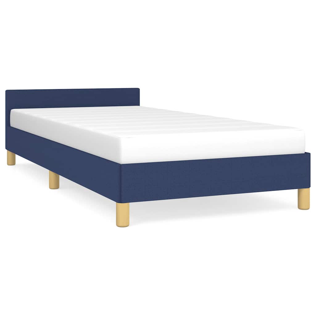 Giroletto con Testiera senza Materasso Blu 80x200 cm Tessuto | homemem39