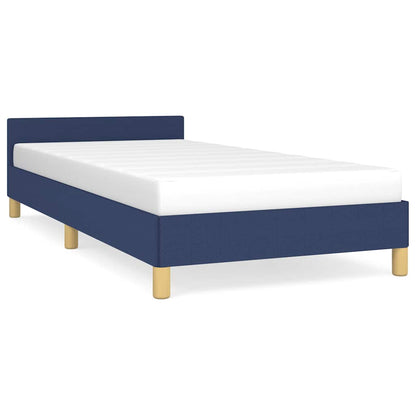 Giroletto con Testiera senza Materasso Blu 80x200 cm Tessuto | homemem39
