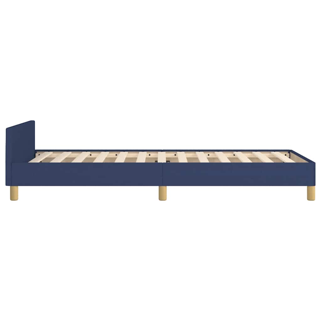 Giroletto con Testiera senza Materasso Blu 80x200 cm Tessuto | homemem39
