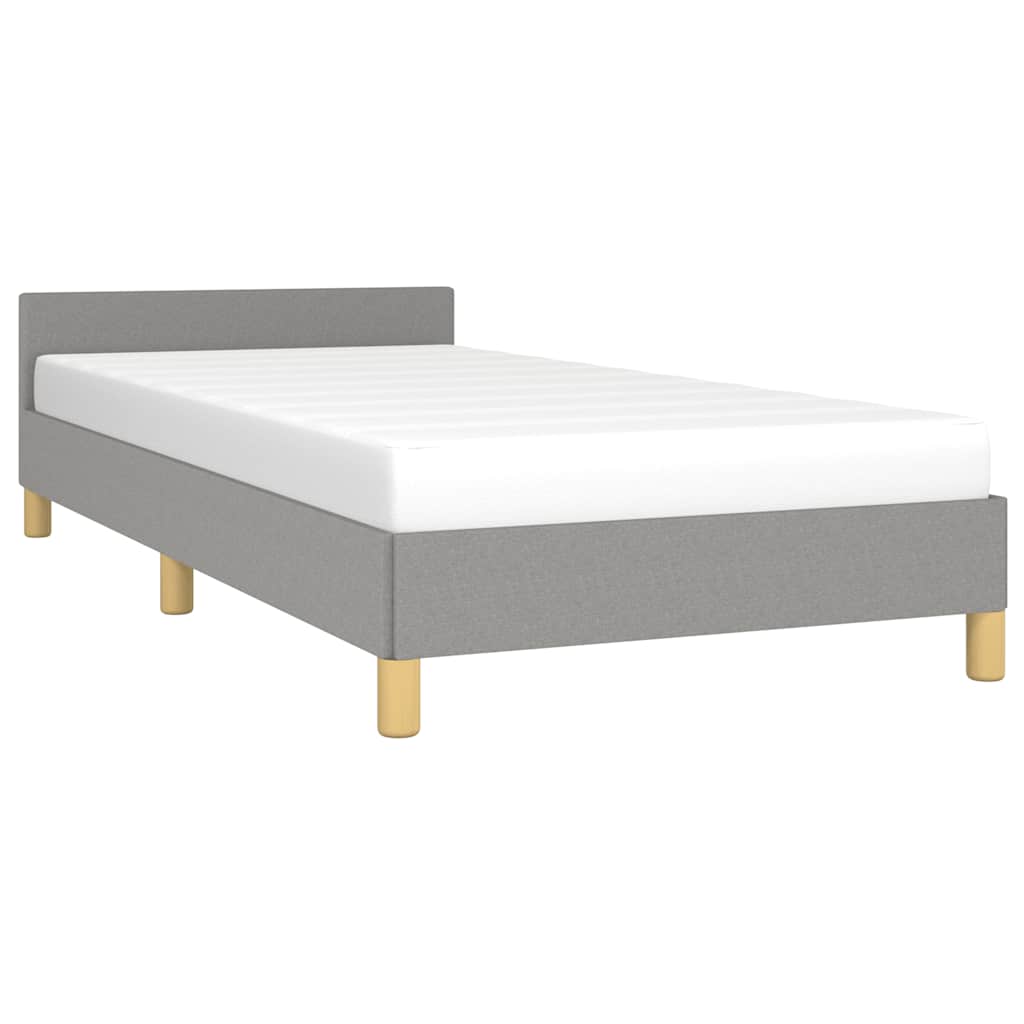 Giroletto senza Materasso Grigio Chiaro 90x190 cm Tessuto | homemem39