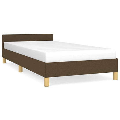 Giroletto senza Materasso Marrone Scuro 90x190 cm Tessuto