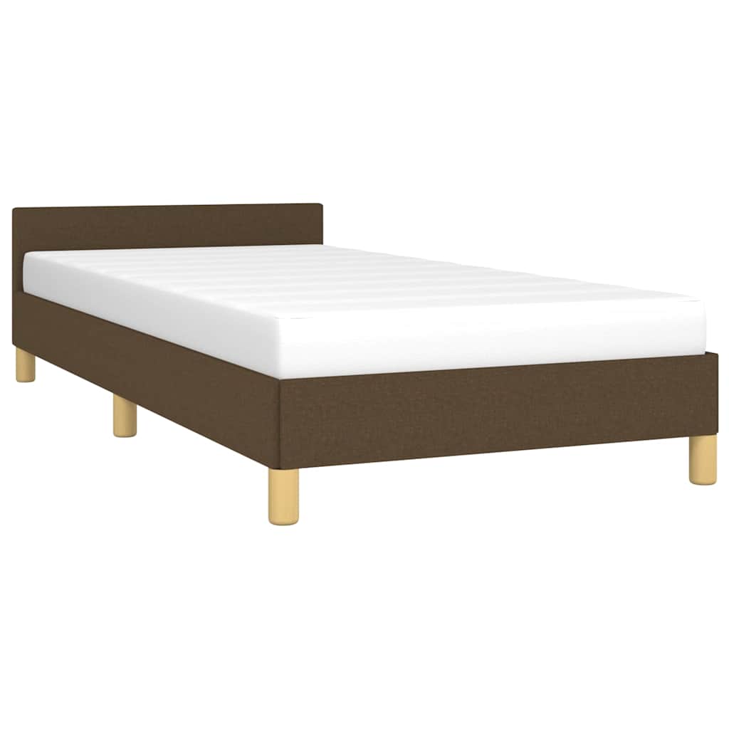 Giroletto senza Materasso Marrone Scuro 90x190 cm Tessuto