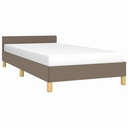 Giroletto con Testiera senza Materasso Tortora 90x200cm Tessuto