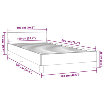 Giroletto senza Materasso Tortora 100x200 cm in Tessuto