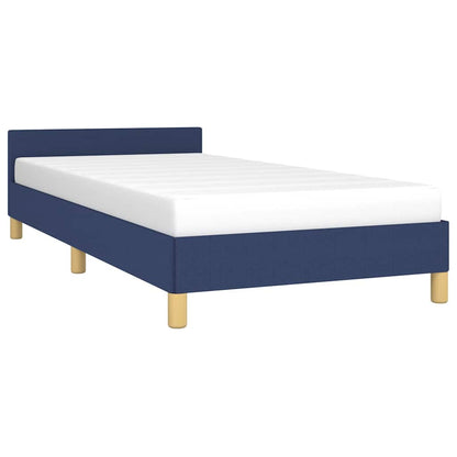 Giroletto con Testiera senza Materasso Blu 100x200 cm Tessuto