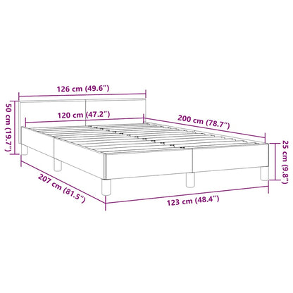 Giroletto senza Materasso Nero 120x200 cm Tessuto
