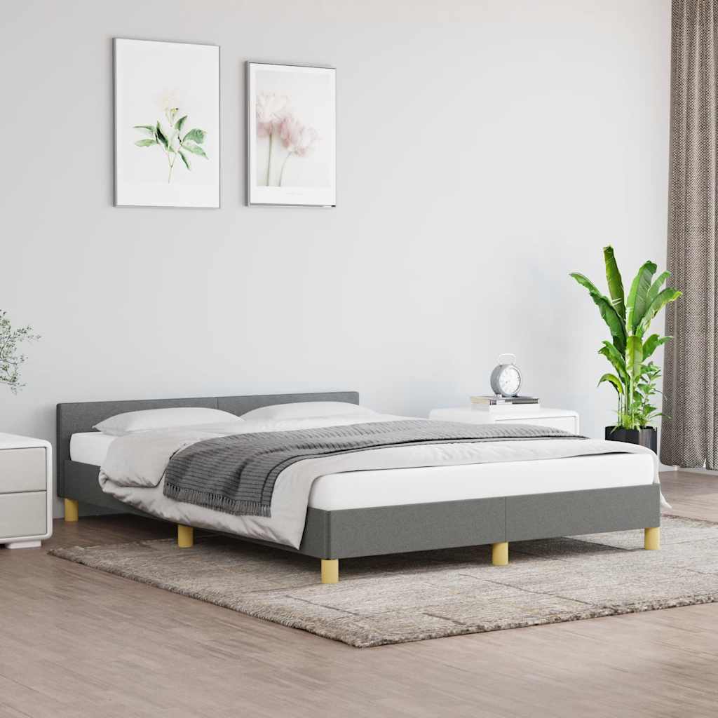 Giroletto senza Materasso Grigio Scuro 140x190 cm Tessuto | homemem39