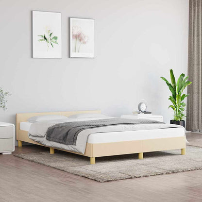 Giroletto senza Materasso Crema 140x190 cm in Tessuto