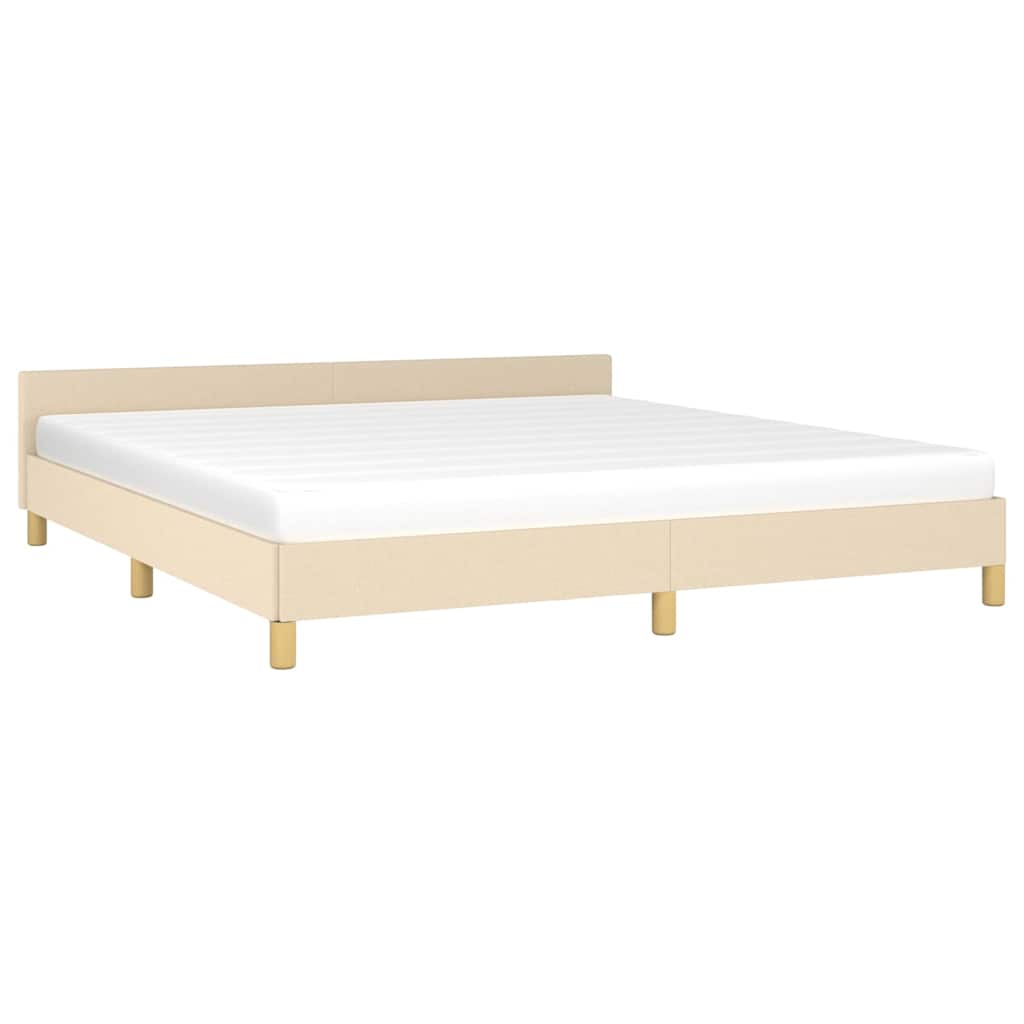 Giroletto senza Materasso Crema 160x200 cm in Tessuto