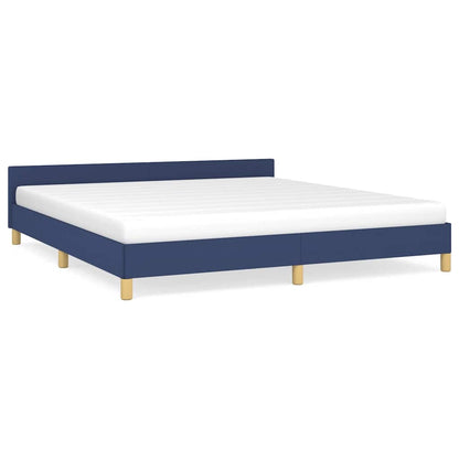 Giroletto con Testiera senza Materasso Blu 160x200 cm Tessuto