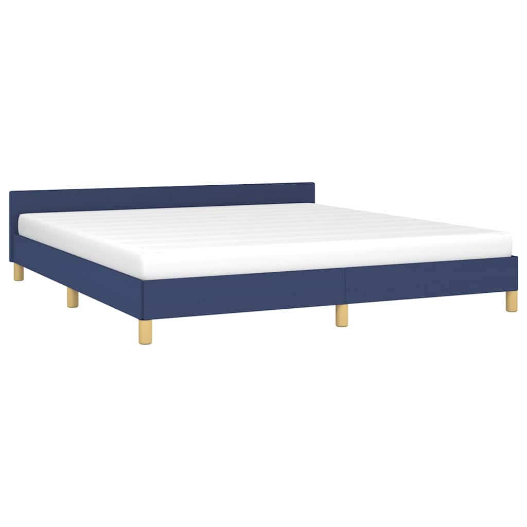 Giroletto con Testiera senza Materasso Blu 160x200 cm Tessuto