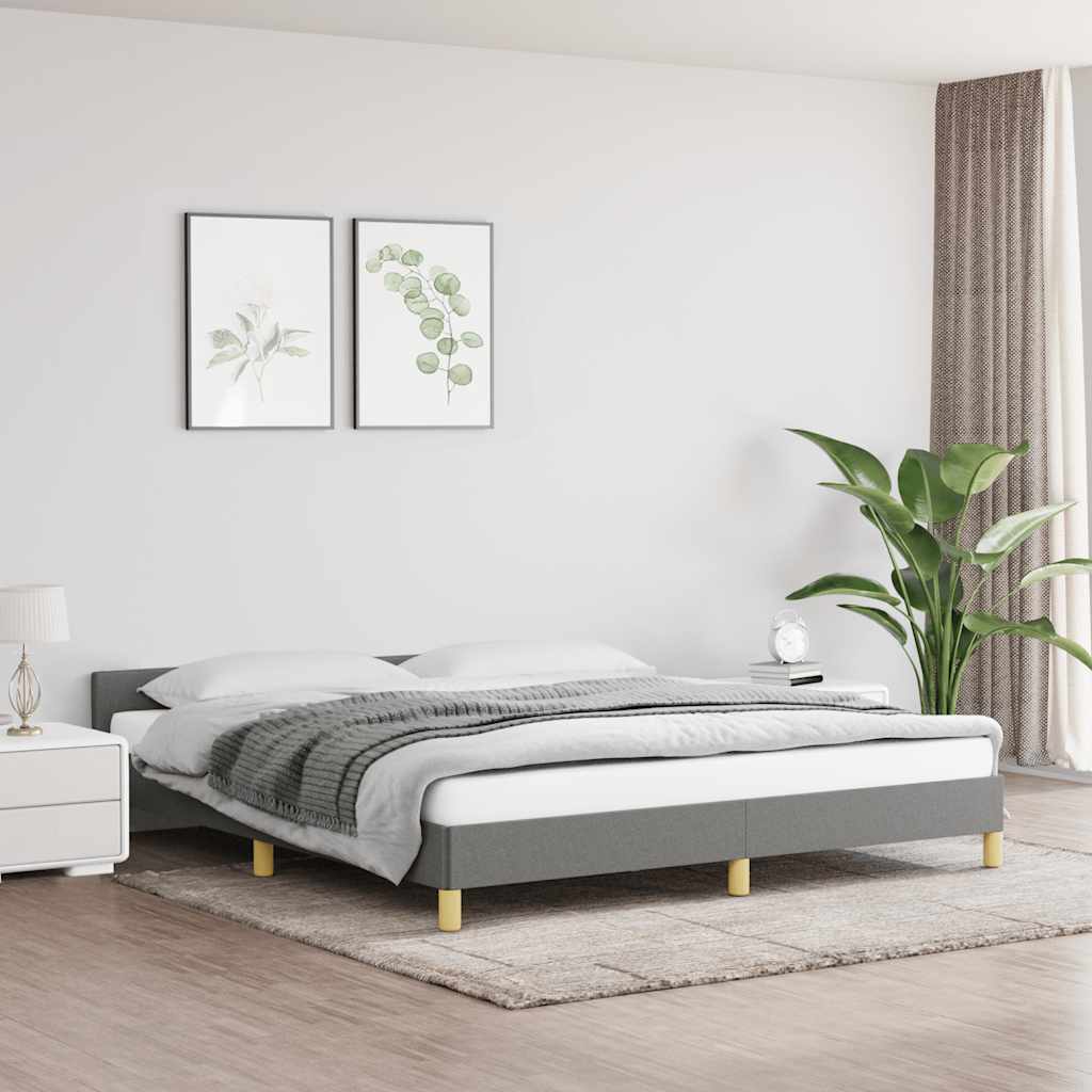 Giroletto senza Materasso Grigio Scuro 180x200 cm Tessuto - homemem39