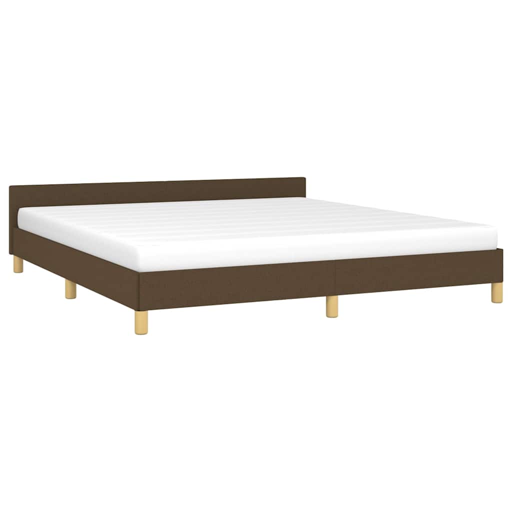 Giroletto senza Materasso Marrone Scuro 180x200 cm Tessuto