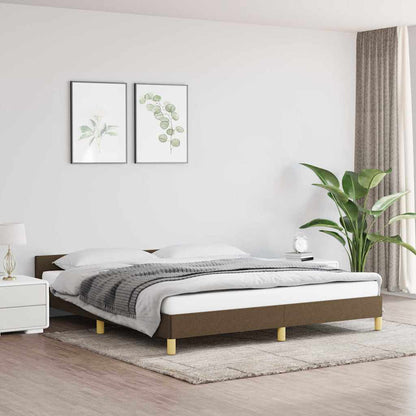 Giroletto senza Materasso Marrone Scuro 180x200 cm Tessuto