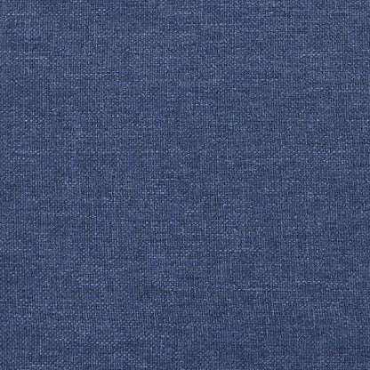 Giroletto con Testiera senza Materasso Blu 200x200 cm Tessuto