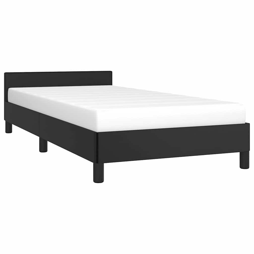 Giroletto con Testiera senza Materasso Nero 80x200 cm