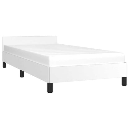 Giroletto con Testiera senza Materasso Bianco 90x190 cm
