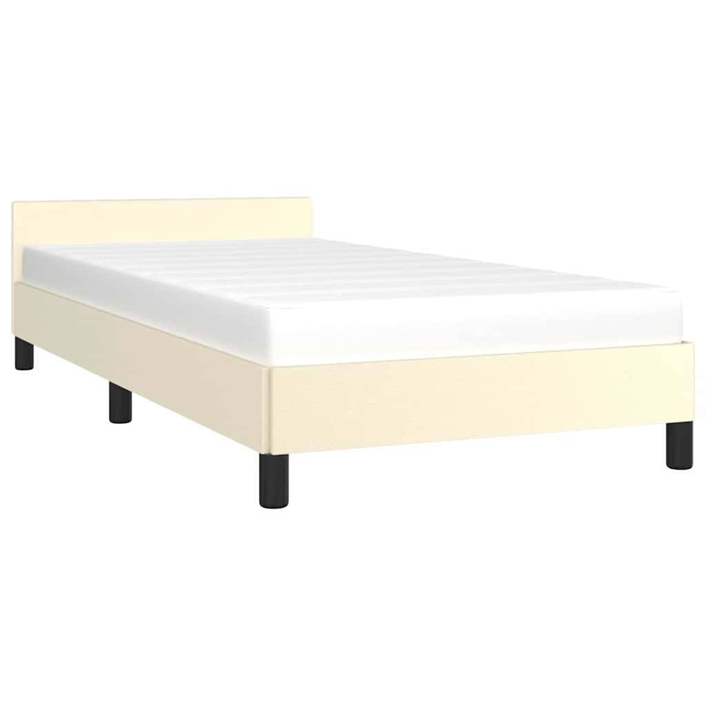 Giroletto con Testiera senza Materasso Crema 90x190 cm | homemem39