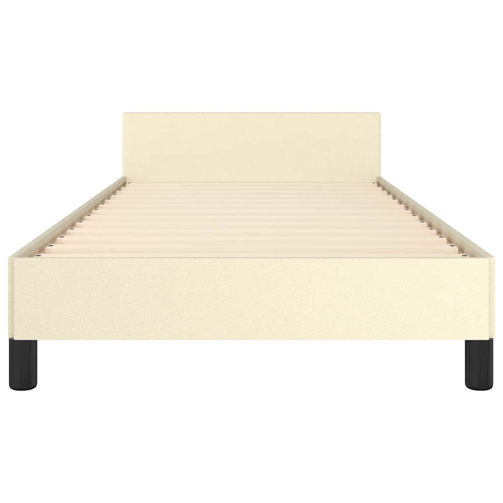 Giroletto con Testiera senza Materasso Crema 90x190 cm | homemem39