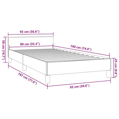Giroletto con Testiera senza Materasso Crema 90x190 cm | homemem39